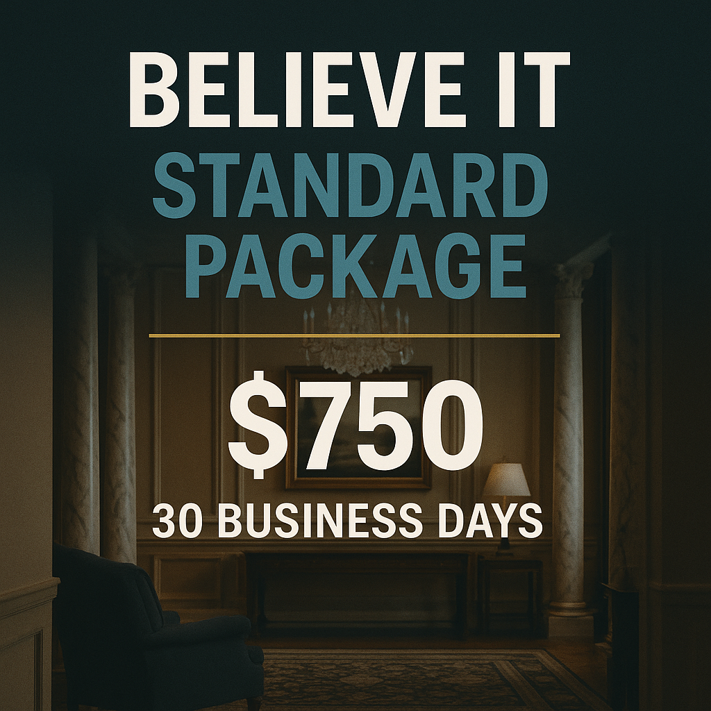 Believe It Standard Package